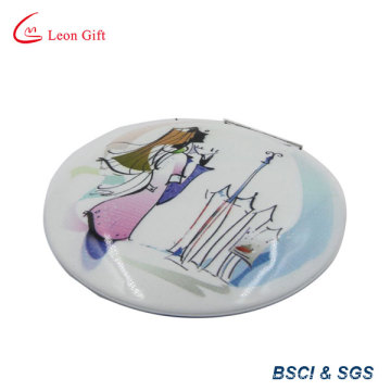 Custom Logo Printed Makeup Round Mirror for Promotion